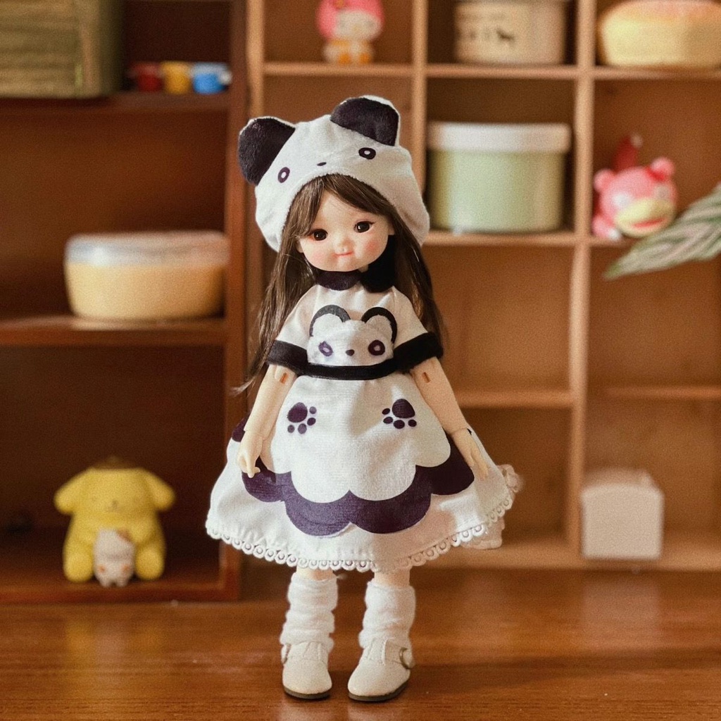 Búp Bê 6 Điểm bjd 30cm 6 Điểm 30cm Mặc Đầm Thời Trang Xinh Xắn Cho Bé Gái