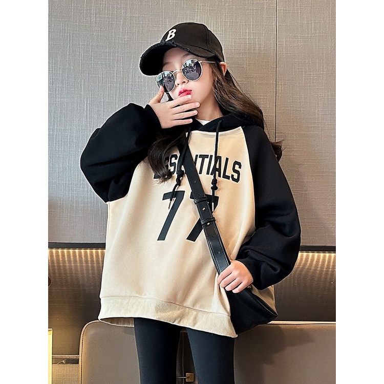 Áo Sweatshirt Có Mũ Trùm Thời Trang Mùa Xuân 2023 Phong Cách Mới Cho Bé Gái