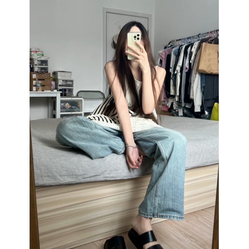 Áo Sweater Không Tay Dáng Rộng Phong Cách Retro Mùa Hè Mới Cho Nữ