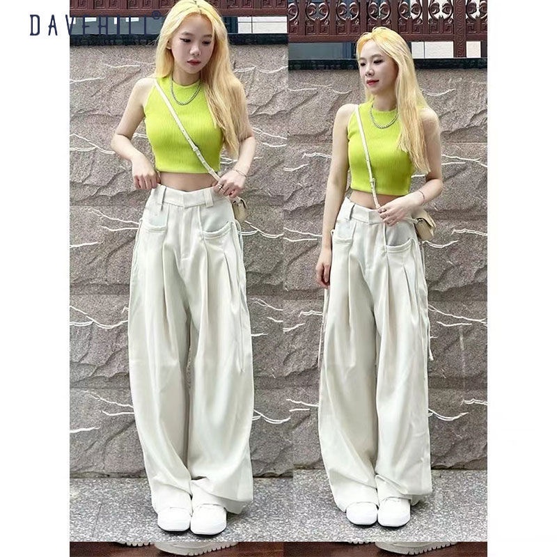 Quần Dài Lưng Cao Dáng Rộng Phong Cách Thời Trang Mùa Hè Mới 2023