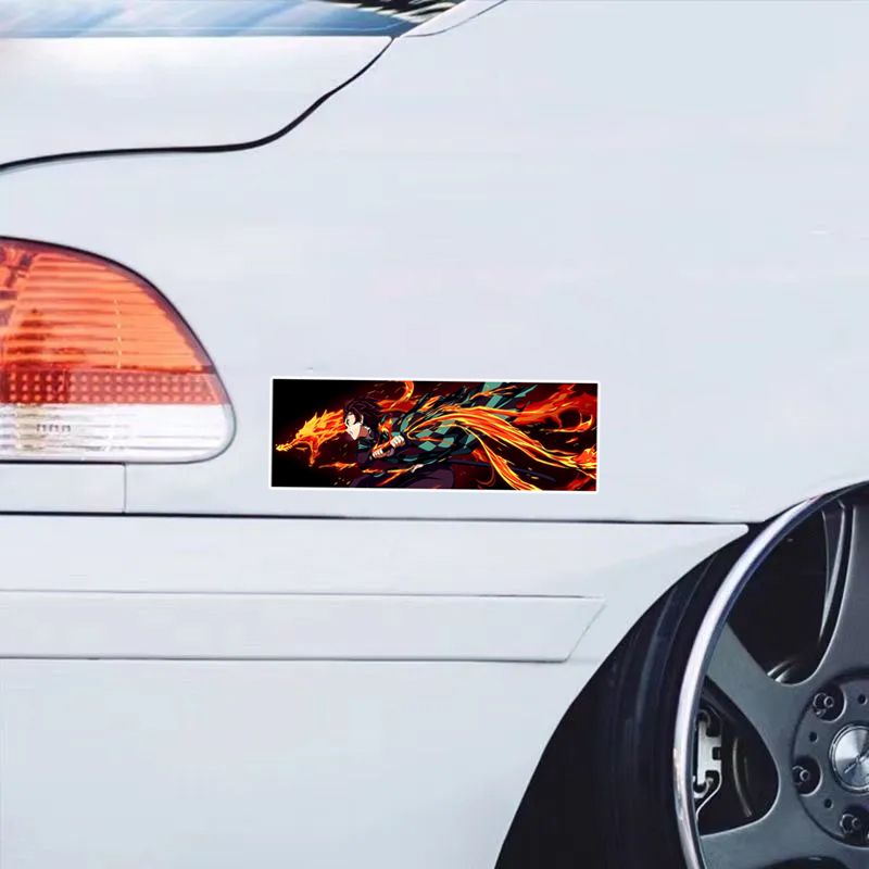 Miếng Dán Trang Trí Xe Hơi Chống Thấm Nước Hình demon slayer jdm tanjirou zenitsu