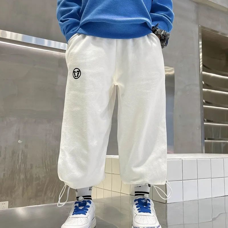 Quần Dài Thể Thao In Chữ Phong Cách Phương Tây Thời Trang Xuân Hè 2023 Mới Cho Bé Trai