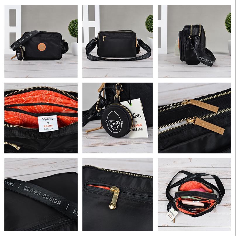 Kipling Ba Lô Du Lịch Đa Năng Màu Đen Phong Cách Nhật Bản Thời Trang Sức Chứa Lớn 1688