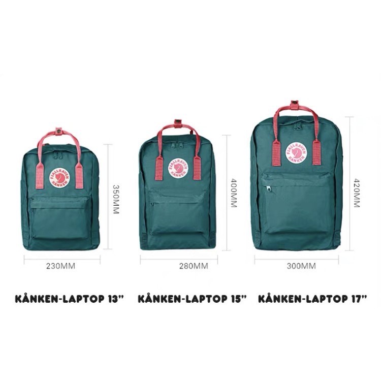9 màu 🎉PROMO🎉🍒💯 máy tính xách tay đích thực 15 "17" kanken fjallraven kanken classic backpack