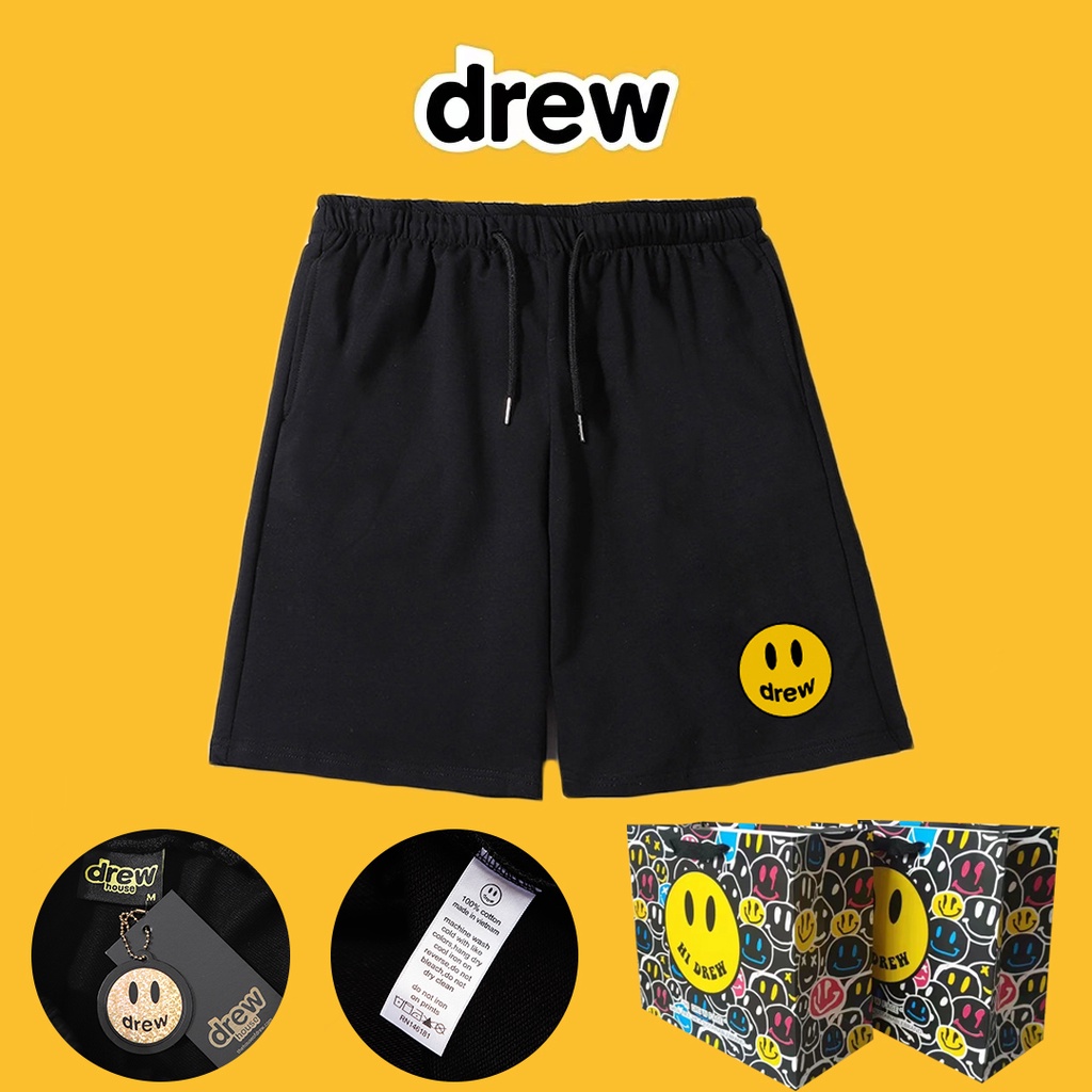 Quần Short Thể Thao Dáng Rộng In Hình Mặt Cười Justin Bieber Thời Trang Đường Phố Cho Nam Và Nữ