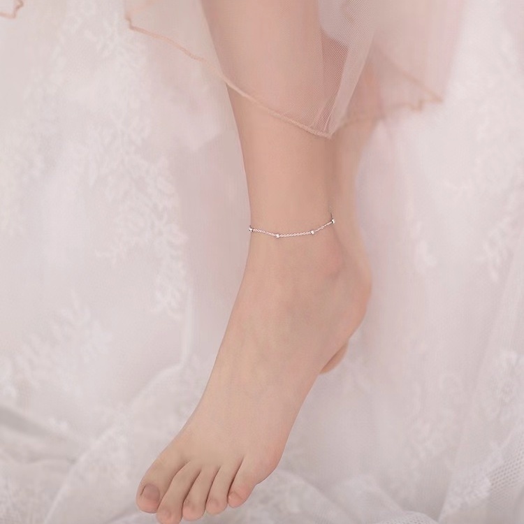 Lắc Chân Dây Xích Khóa An Toàn Bằng Bạc sterling Cao Cấp Thời Trang Mùa Hè Hàng Mới niche 2023 Dành Cho Bạn Nữ