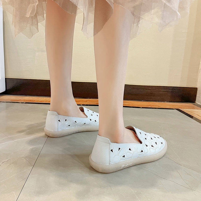 Giày Lười Đế Mềm Thêu Họa Tiết Thời Trang Mùa Xuân 2021 Cho Nữ