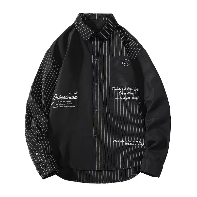 Áo Sơ Mi Nam Dáng Ôm Thiết Kế Đơn Giản Thời Trang Mùa Thu Mới