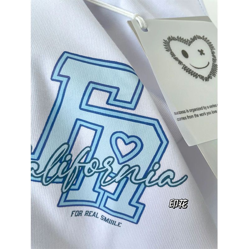 Áo Thun 100% Cotton Tay Ngắn Dáng Rộng Phong Cách Hong Kong Thời Trang Mùa Hè Cho Nam Và Nữ