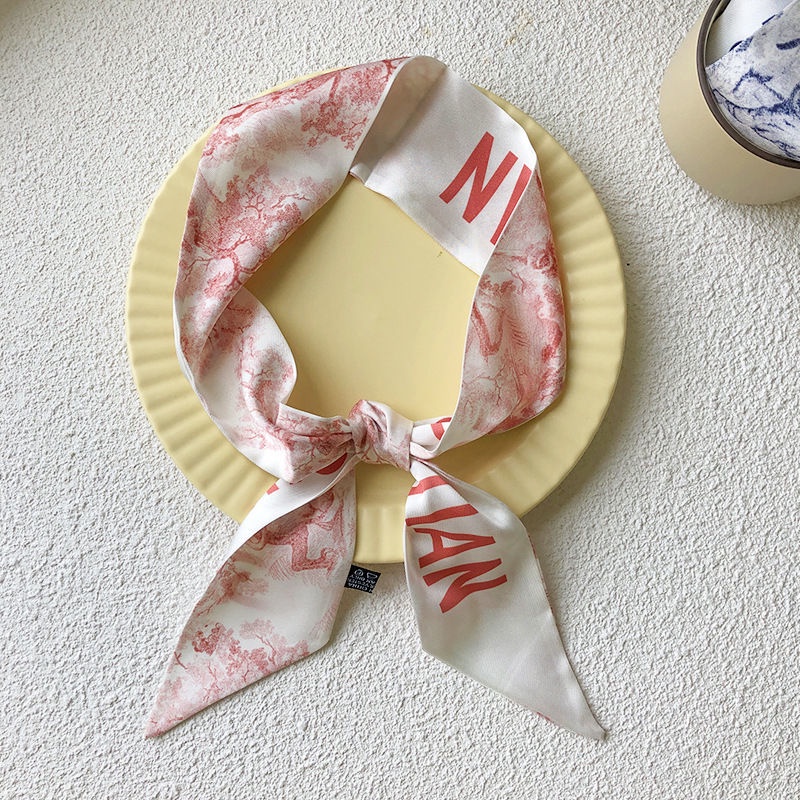 Khăn Quàng Cổ Nhỏ Bằng Lụa Mỏng Chống Nắng Bảo Vệ Cổ Kiểu Pháp Cổ Điển Mùa Hè Cho Nữ n