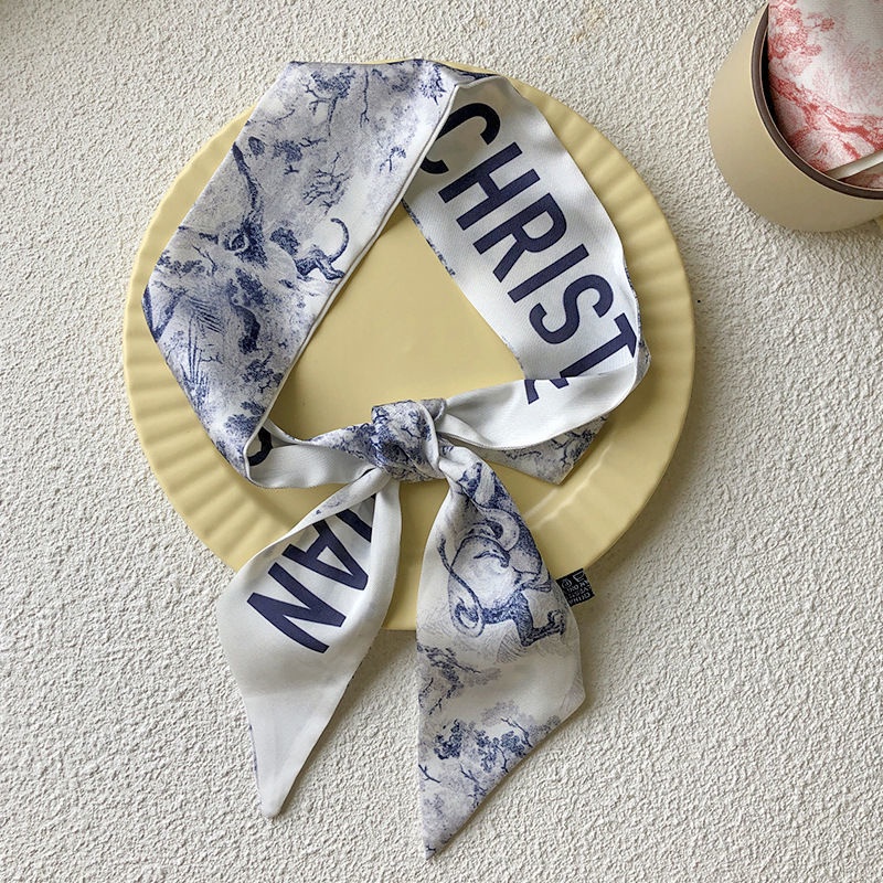 Khăn Quàng Cổ Nhỏ Bằng Lụa Mỏng Chống Nắng Bảo Vệ Cổ Kiểu Pháp Cổ Điển Mùa Hè Cho Nữ n