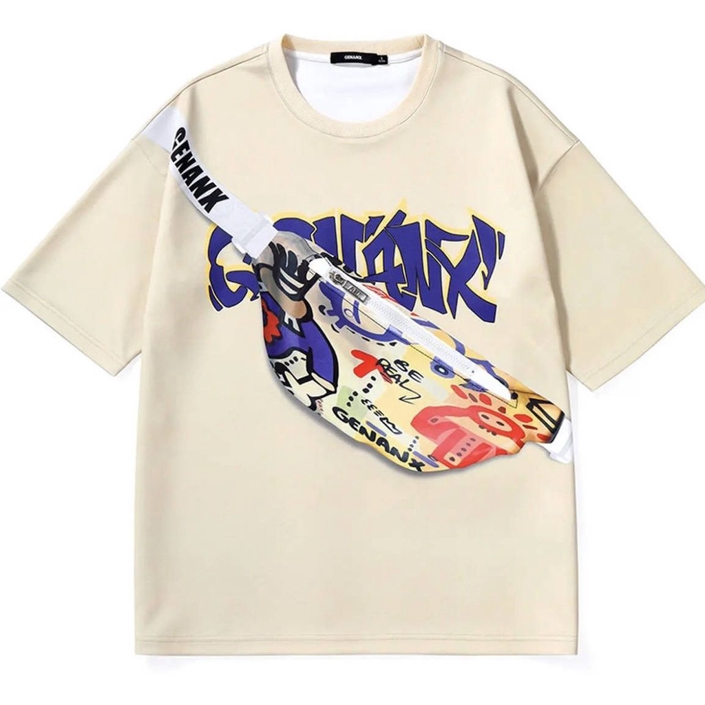 Áo Thun 100% Cotton Tay Ngắn Phong Cách Hip Hop Thời Trang Mùa Hè Hàng Mới 2023