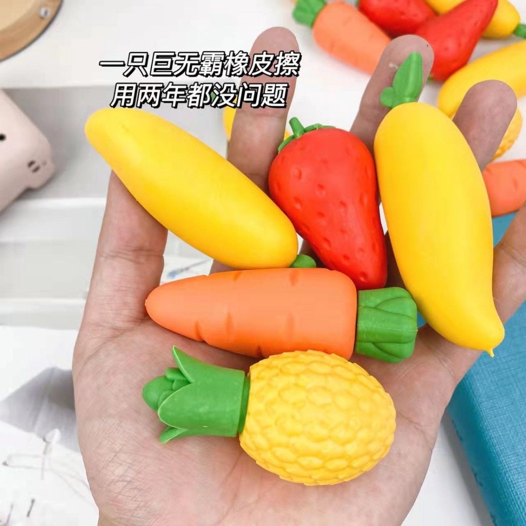 Cục Tẩy Nhiều Màu Sắc Hình Trái Cây Dễ Thương