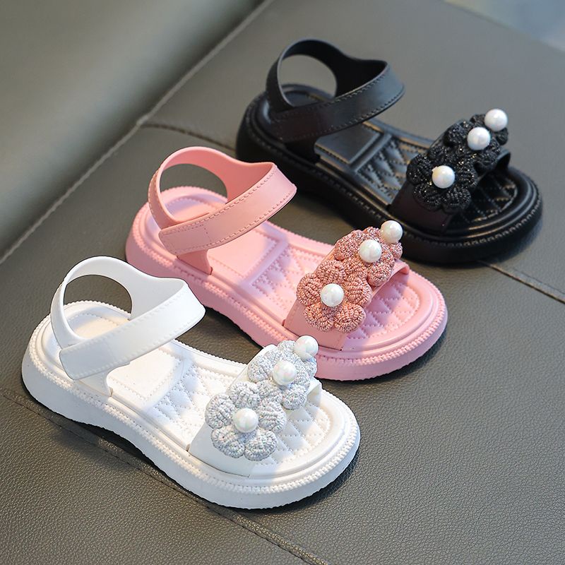 Xăng đan Hở Ngón Đính Nơ Thời Trang Mùa Hè Hàn Quốc 2023 Cho Bé Gái