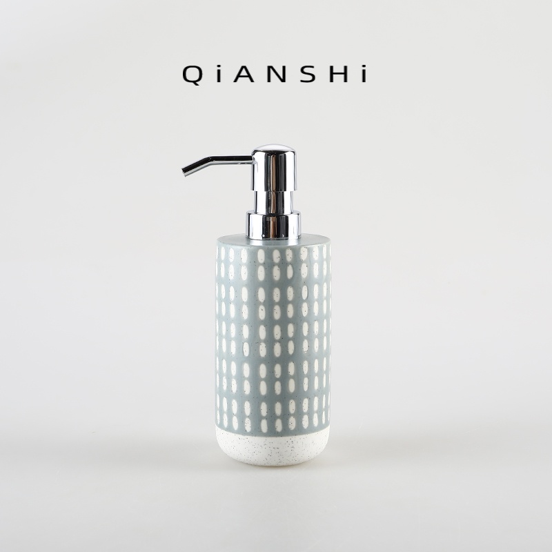 Bình Gốm Sứ Dạng Nhấn Đựng Nước Rửa Tay Trang Trí Phòng Tắm Mô Hình Sang Trọng