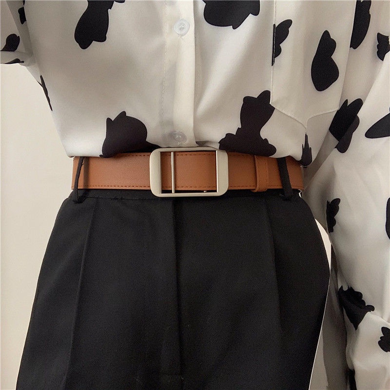 Thắt Lưng Thiết Kế Đơn Giản Không Đục Lỗ Thời Trang Cho Nam Và Nữ
