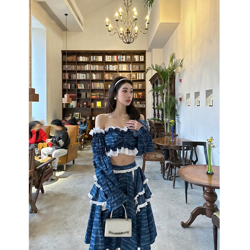 Đầm Nữ Tay Dài Lệch Vai Thời Trang Quyến Rũ