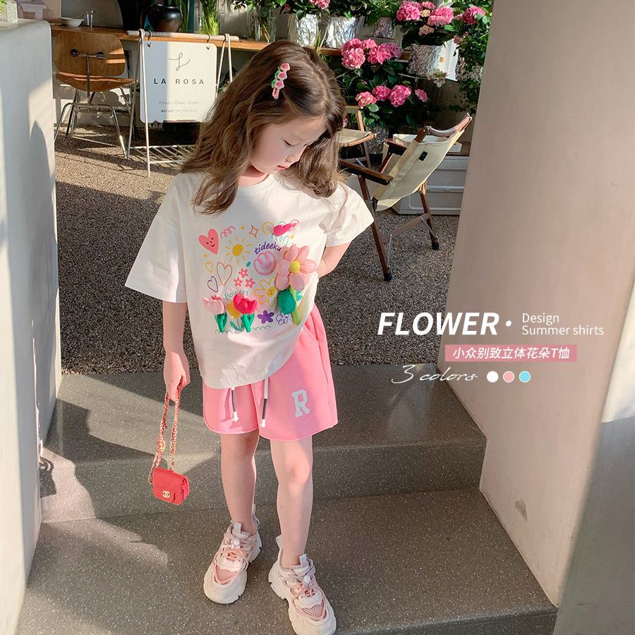 Áo Thun Cotton Tay Ngắn Phong Cách Thời Trang Mới 2023 Cho Bé Gái