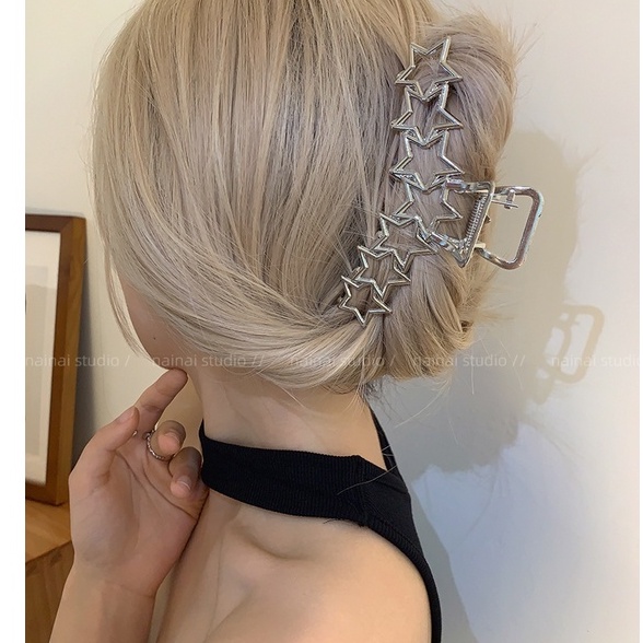 Kẹp Tóc Hình Ngôi Sao Bằng Kim Loại Cao Cấp Phong Cách Hàn Quốc