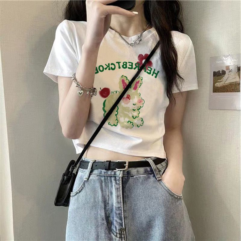 Áo Thun Nữ Ngắn Tay Hở Vai Ôm Eo Thời Trang