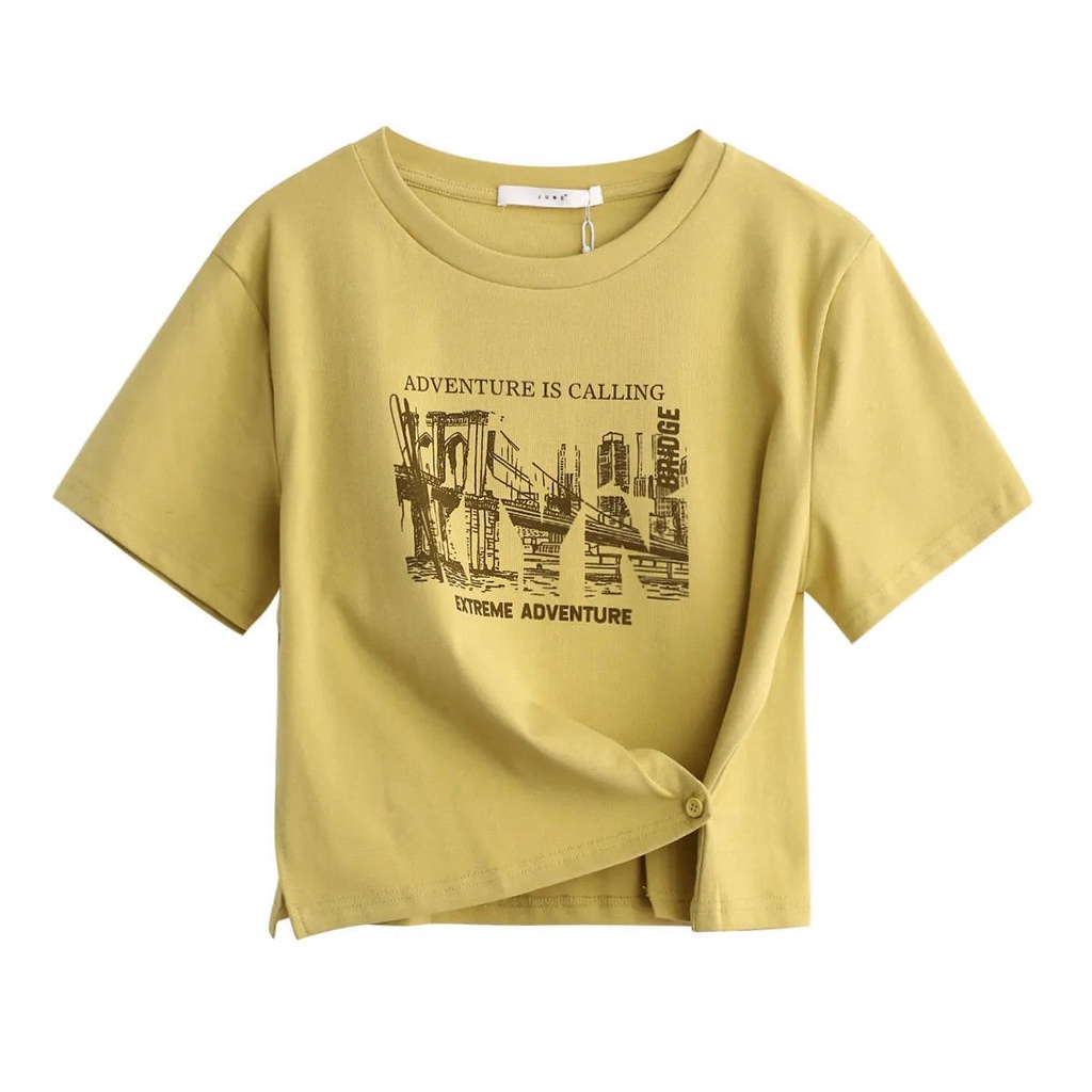 Set Áo Thun Tay Ngắn Dáng Rộng + Chân Váy Lưng Cao Phong Cách Hàn Quốc Thời Trang Mùa Hè Hàng Mới Dành Cho Bạn Nữ