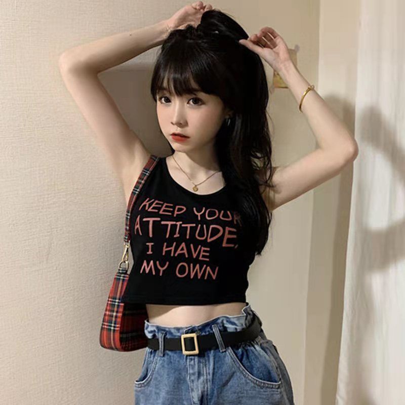 Áo Thun Thể Thao Cotton Không Tay Dáng Rộng Phong Cách Hàn Quốc Thời Trang Mùa Hè Cho Nữ