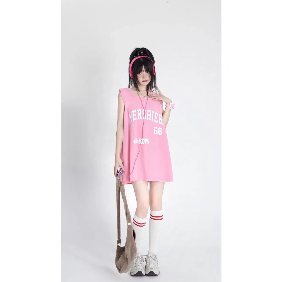 Áo Thun Thể Thao 100% Cotton Sát Nách Dáng Rộng Phong Cách Hip Hop Cá Tính