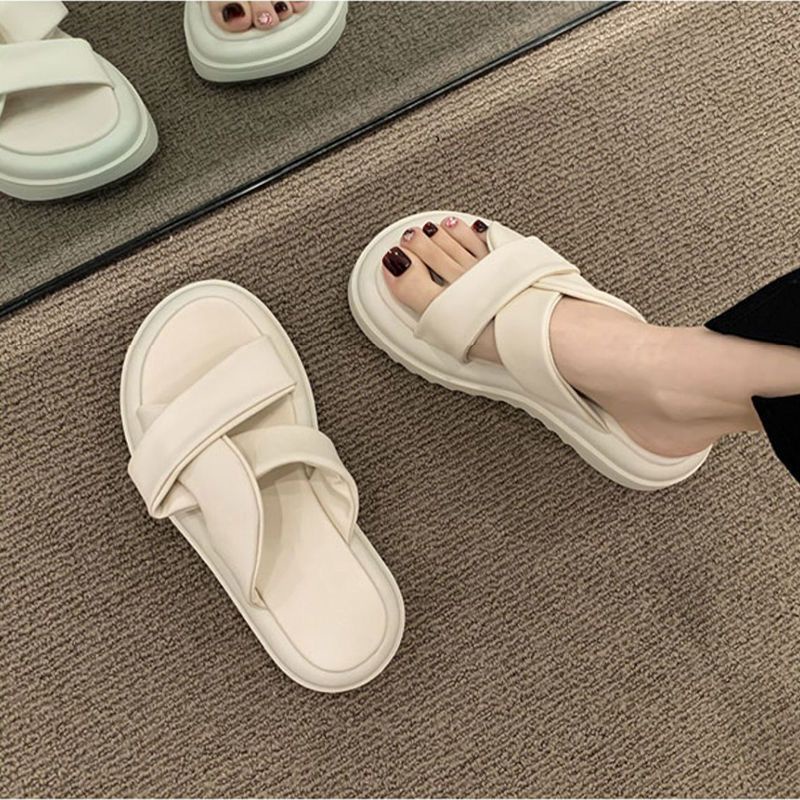 Hàng Mới Về ~ Dép Sandal Đế Dày Tăng Chiều Cao Phong Cách Mới Cho Nữ