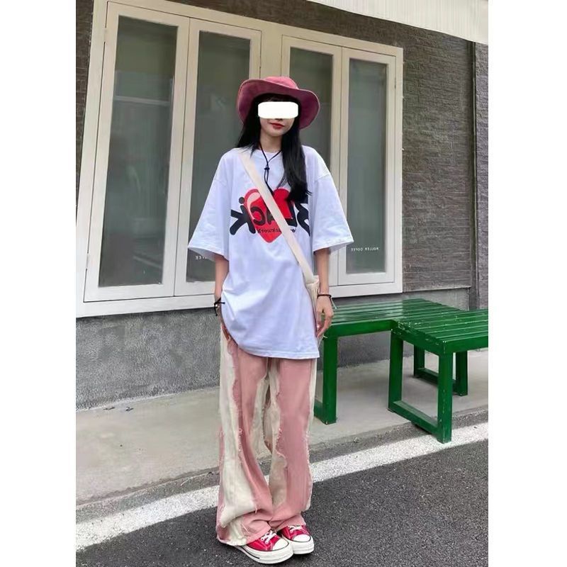 Quần Jean Ống Rộng Lưng Cao Màu Sắc Phù Hợp Cho Đường Phố Mỹ