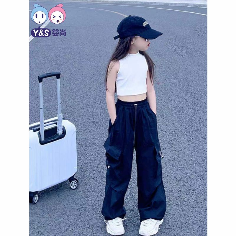 Set Áo Sát Nách + Quần Dài Dáng Ôm Phong Cách Mới 2023 Cho Bé Gái