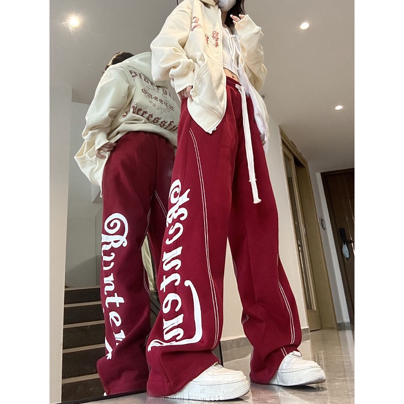 Quần Ống Rộng Dây Rút Phong Cách Đường Phố Chất Lượng Cao Phong Cách Mới Mùa Hè Cho Nữ 150kg