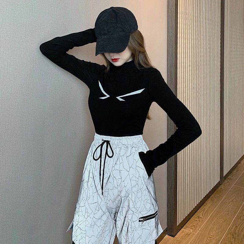 Quần Yếm Phản Quang Phong Cách Harajuku Mẫu Mới 2023 Thời Trang Mùa Xuân Cho Nữ