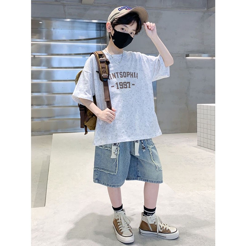 Bộ Quần Áo Mùa Hè Phong Cách Thời Trang Đường Phố Mới 2023 Cho Bé Trai