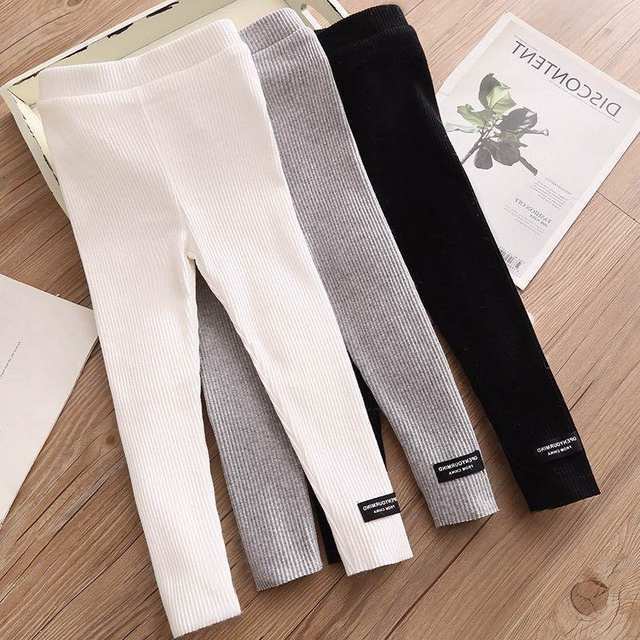 ~ quần áo trẻ em quần đùi trẻ em 2023 phong cách mới bé gái thời trang giản dị quần dài skinny co giãn