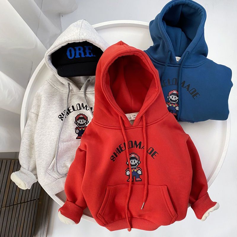 Áo Hoodie Dày Phong Cách Mới 2023 Cho Bé Trai