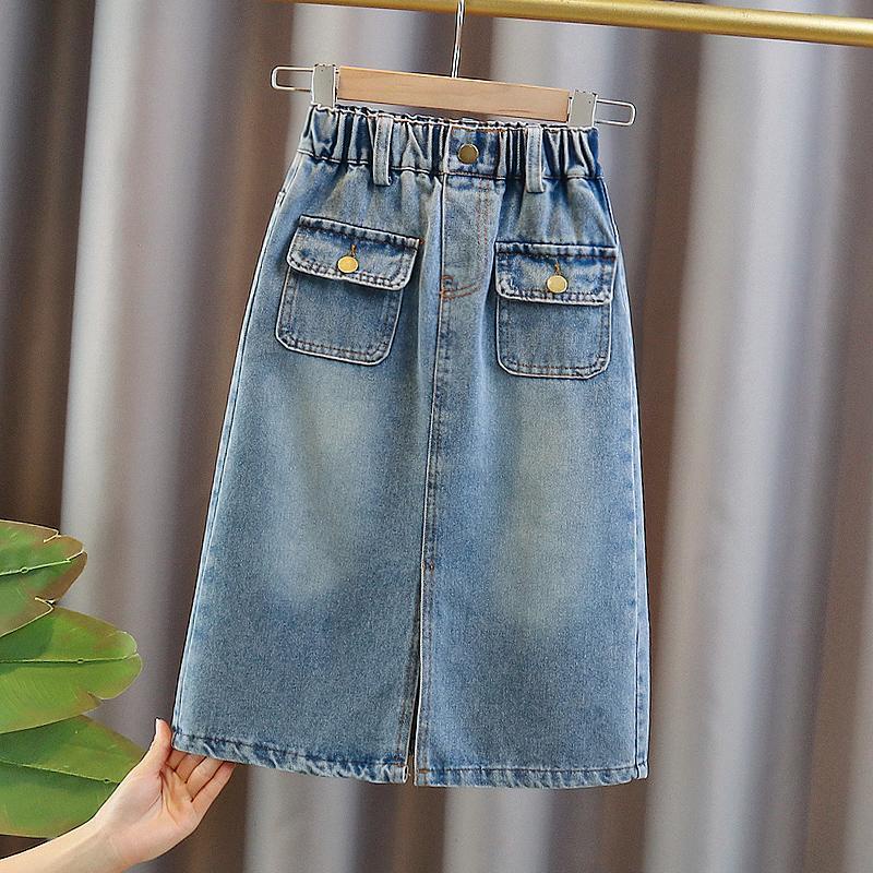 Hàng Mới Về Đầm Denim Dài Thời Trang Hàn Quốc 2023 Cho Bé Gái