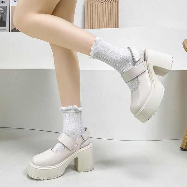 Giày cao gót nữ lolita mary jane giày da nữ