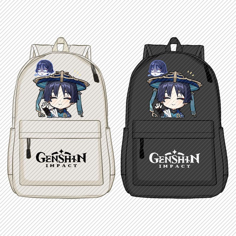 Balo Đi Học In Hình Game Genshin Impact bagpack Thời Trang Cho Nữ
