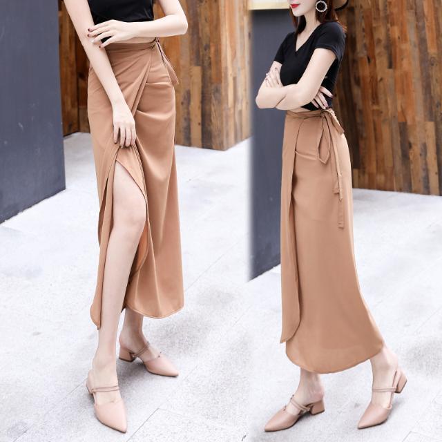 Chân Váy Voan Một Mảnh Màu Trơn Cột Dây Chống Nắng 40% Thời Trang Mùa Hè Hàng Mới