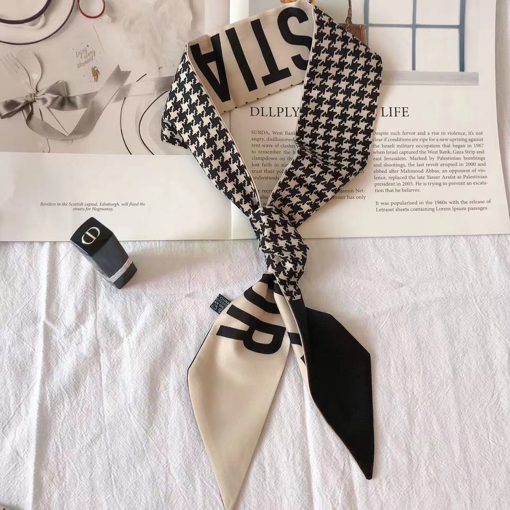 Khăn Quàng Cổ Nhỏ Bằng Lụa Mỏng Chống Nắng Bảo Vệ Cổ Kiểu Pháp Cổ Điển Mùa Hè Cho Nữ n