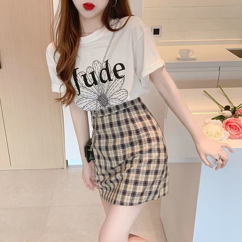 Bộ Áo Váy Ngắn Chữ A Eo Cao Ôm Dáng Phong Cách Mới Mùa Hè Cho Nữ