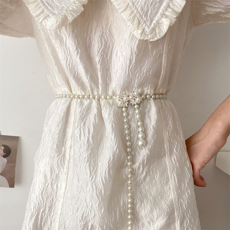 Thắt Lưng Chuỗi Hạt Ngọc Trai Cao Cấp Thời Trang Mùa Hè Dành Cho Nữ