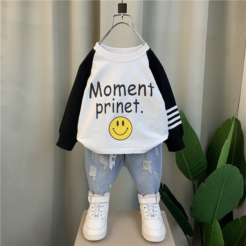 Quần Jean Rách Phong Cách Mới 2023 Hợp Thời Trang Xuân Thu Cho Bé Trai