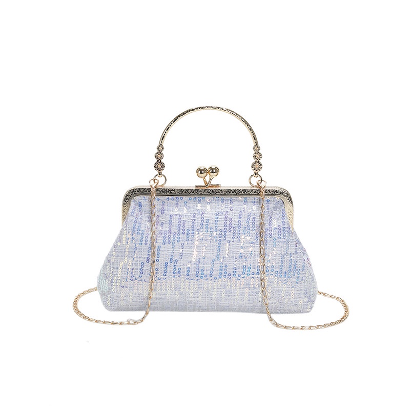 Ba Lô Đeo Vai Phối Dây Xích Đính Kim Sa Lấp Lánh Thời Trang 2023 Cho Nữ