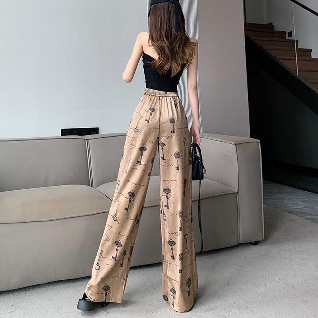 Quần Satin Ống Rộng Lưng Cao Phong Cách Thời Trang Mới 2023