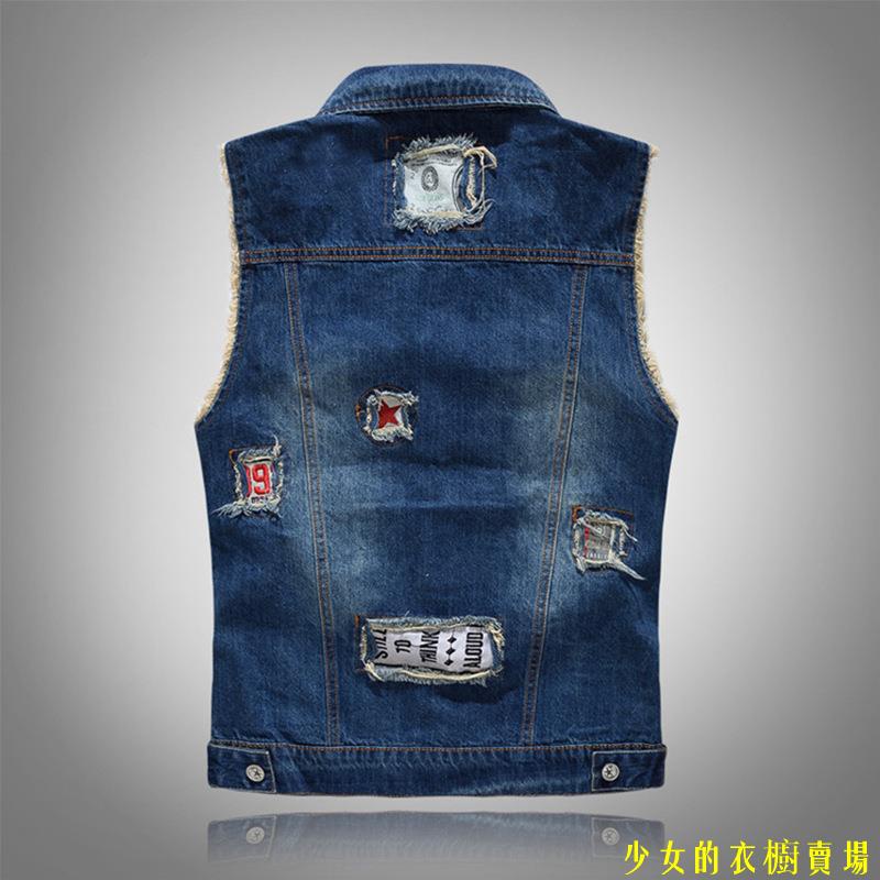 Áo Khoác Denim Sát Nách Dáng Ôm Kiểu Hàn Quốc Chất Lượng Cao Thời Trang Đường Phố Cho Nam