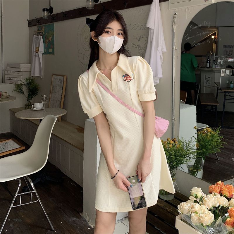 Đầm Thun polo Phong Cách Preppy Cỡ Lớn Phong Cách Mới Mùa Hè Sang Trọng Cho Nữ