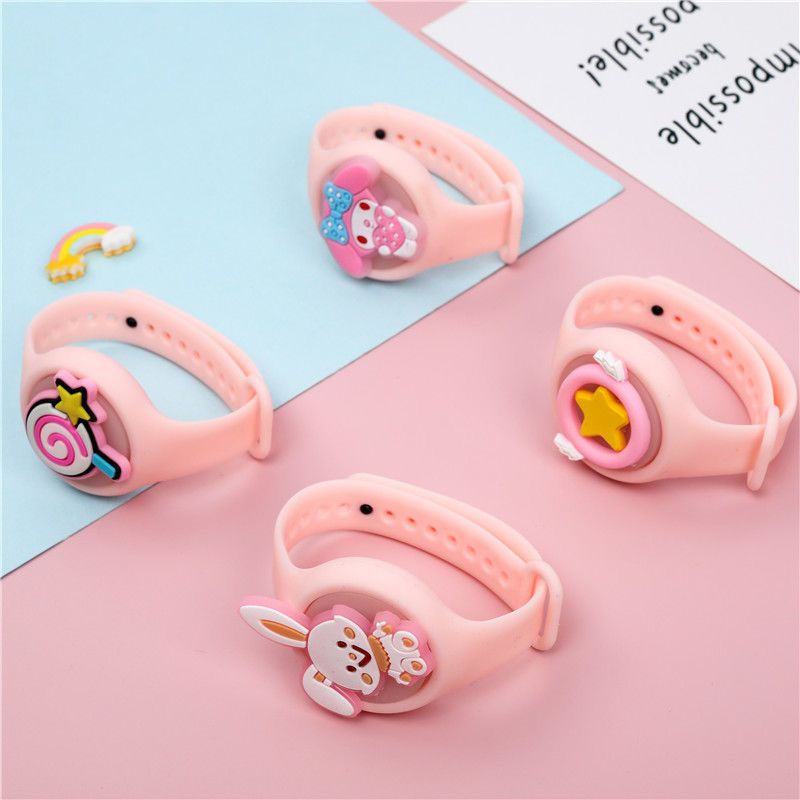 Vòng Đeo Tay Chống Muỗi Họa Tiết Hoạt Hình Lấp Lánh Dành Cho Mẹ Bầu Và Trẻ Em