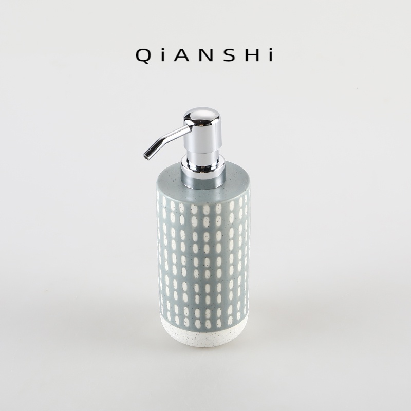 Bình Gốm Sứ Dạng Nhấn Đựng Nước Rửa Tay Trang Trí Phòng Tắm Mô Hình Sang Trọng