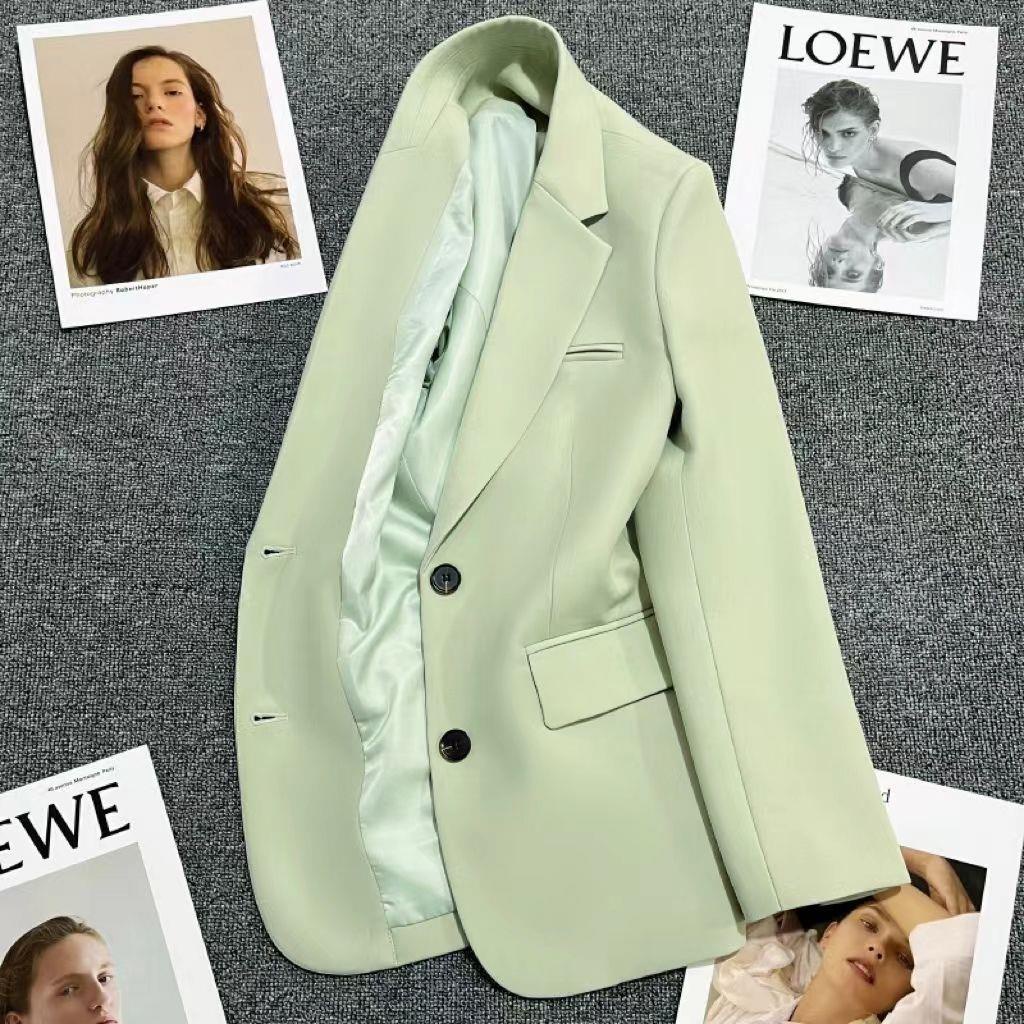 Áo Khoác Vest Màu Hồng Phong Cách Anh Quốc Thời Trang Mùa Xuân Mới Cho Nữ